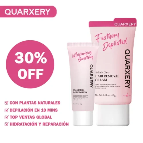 QUARXERY Crema depilatoria suave e indolora Fórmula a base de plantas Suave y segura para hombres y mujeres Depilación no irritante