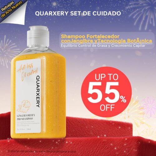 【XF】Champú Ginger de Limpieza Profunda, Equilibrio Control de Grasa y Crecimiento Capilar