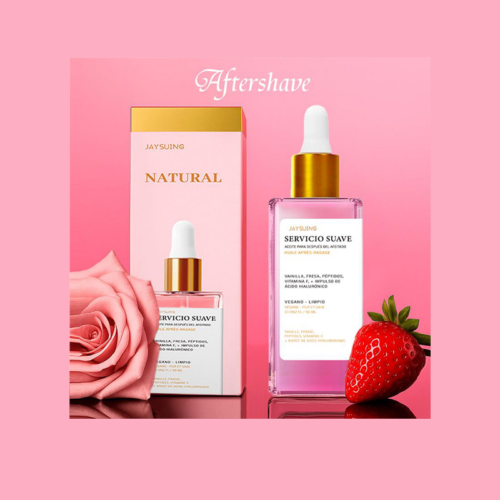 Aceite para después del afeitado Soft Serve - Tratamiento reparador para después del afeitado con aroma a fresa y vainilla